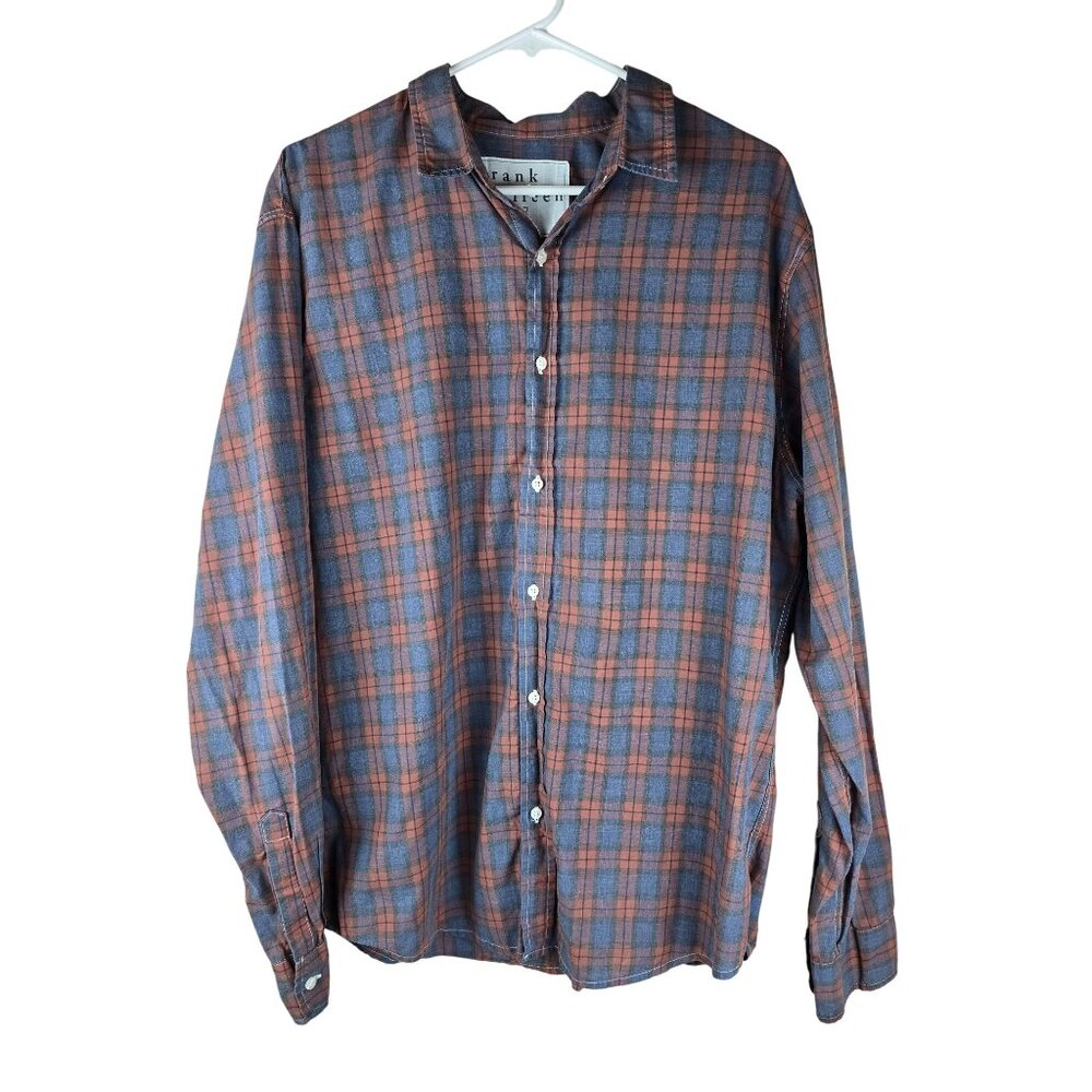 Frank & Eileen Paul 100% Cotton Lightweight Plaid Button Down Shirt XL